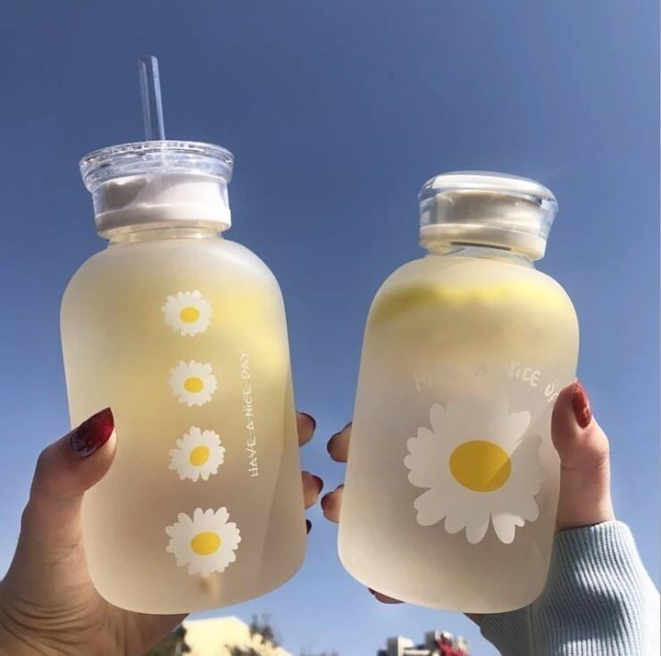 プラスチックの杯 水筒/マグボトル 超軽量 ウォーターカップグラススケールカップ朝食カップストローグラスカップ魔法瓶ミルクカップギフトネットレッドフレッシュフォレスト