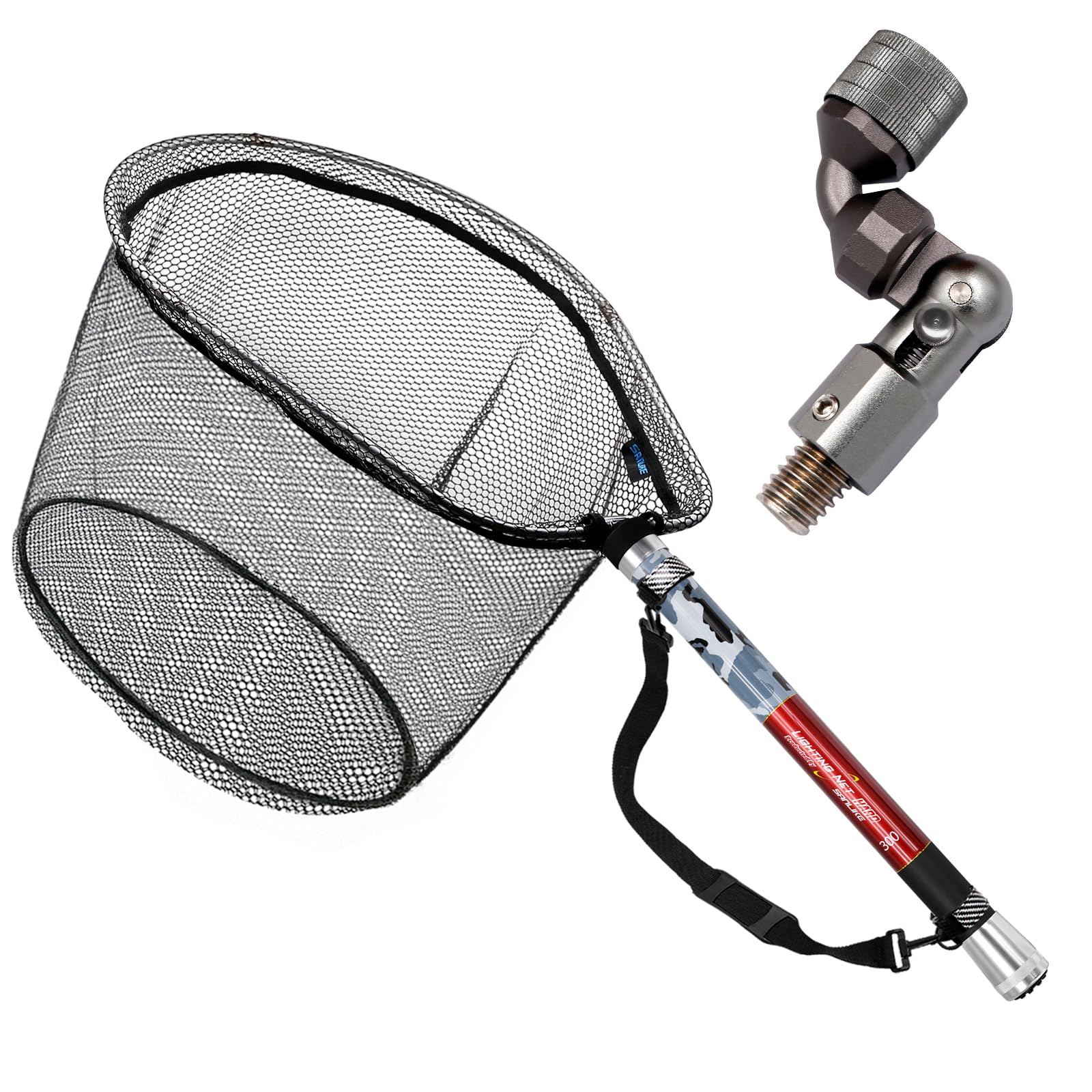 サンライク（SANLIKE）玉網 タモ網 伸縮式 ランディングネット 12段階 11段階 7段階 小継玉の柄 釣りネット 釣り 4つ折り枠 すくい網 淡水海水適用 網 漁具 3M/5M/6M/7M/8