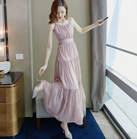 ワンピース デート プリーツ ロング丈 フリル 大人可愛い きれいめ 上品 おしゃれ かっこいい 大人可愛い ラブリー キュート ガーリー クール モード系 セクシー エレガント 存在感 フォーマル