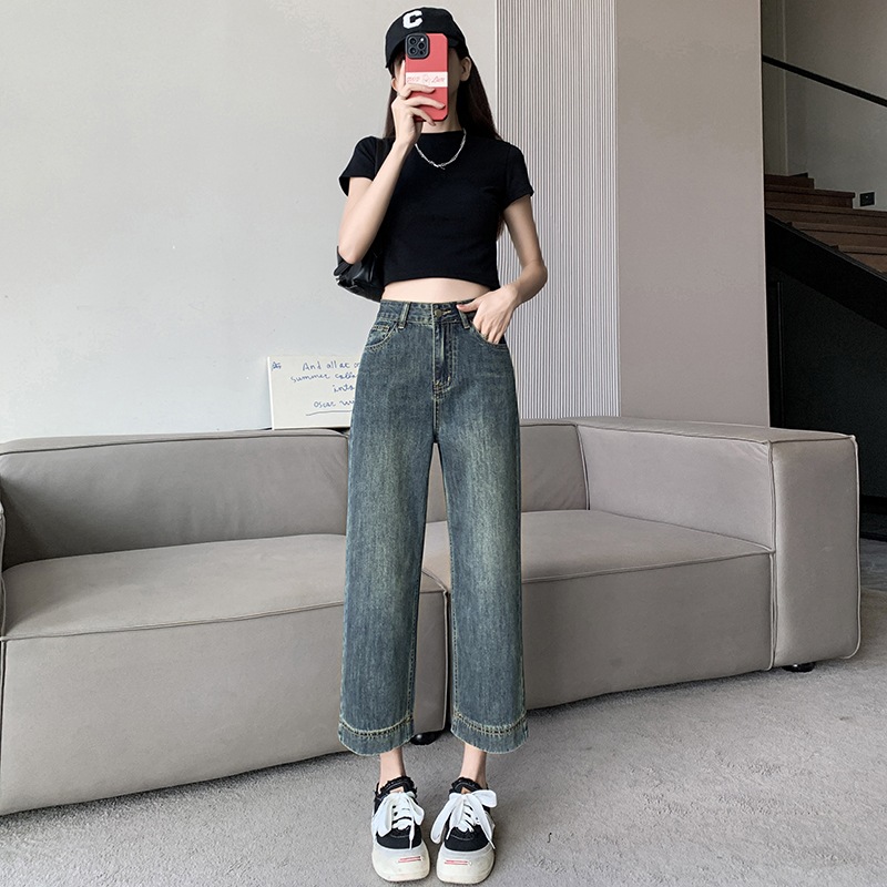 ボトムス パンツ アンクルパンツ デニムパンツ ジーンズ アンクル丈 ハイウエスト デニム ポケット かわいい 大人可愛い きれいめ シンプル カジュアル 上品 おしゃれ かっこい 大人女子 こなれ感