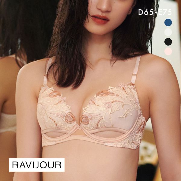 ラヴィジュール RAVIJOUR レーシーフェザー グラマーアップ ブラジャー DE 盛り 谷間 バ
