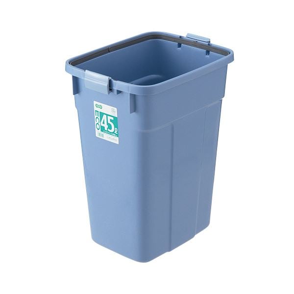 （まとめ）TANOSEE エコポリペール 角型 45L 本体 ブルー 1個 フタ別売 [x5セット]