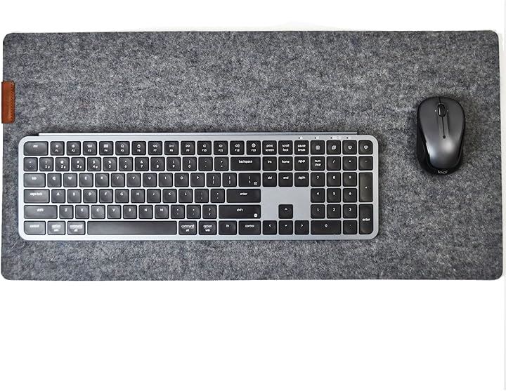 atelierCODEL デスクマット フェルト 極厚5mm 羊毛が音を吸収 キーボードマット マウス対応 PC 日本製(グレー, 300x600x5ｍｍ)