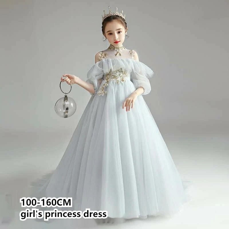 子供ドレス 女の子 ピアノ 発表会 レースドレス ワンピース 子供 ロングドレス　結婚式 七五三 ショートドレス キッズ ワンピース お姫様 プリンセスドレス ジュニア プレゼント ドレス フォーマル