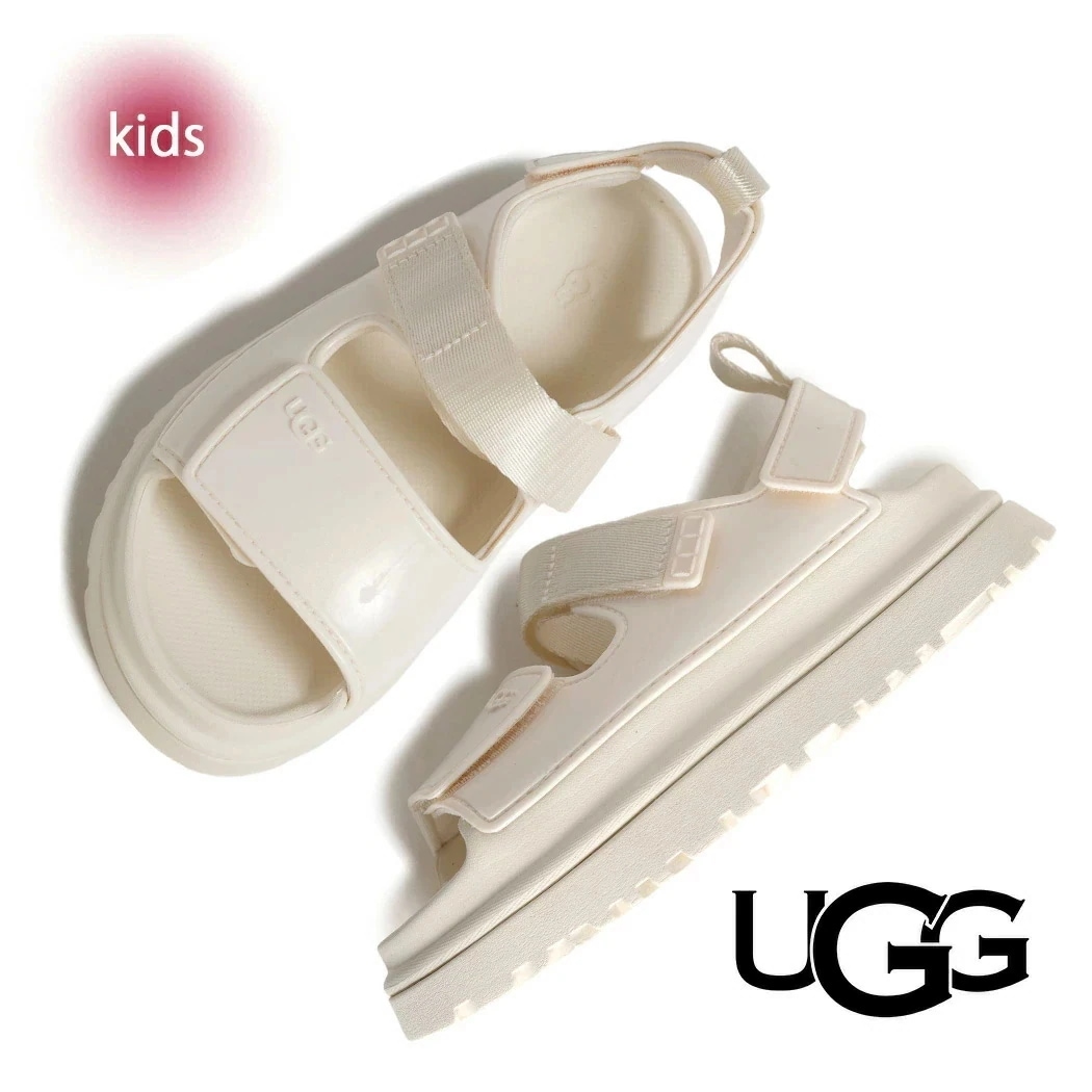 UGG アグ K GOLDENGLOW キッズ ゴールデン グロウ サンダル GLOSSY SPARKLES SANDAL JASMINE ( ジュニア 子供 学生 白 ベージュ 1178750K-J