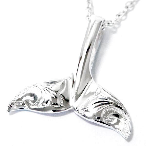 ハワイアンジュエリー ホエールテール クジラの尻尾 スクロール シルバー925 ペンダント