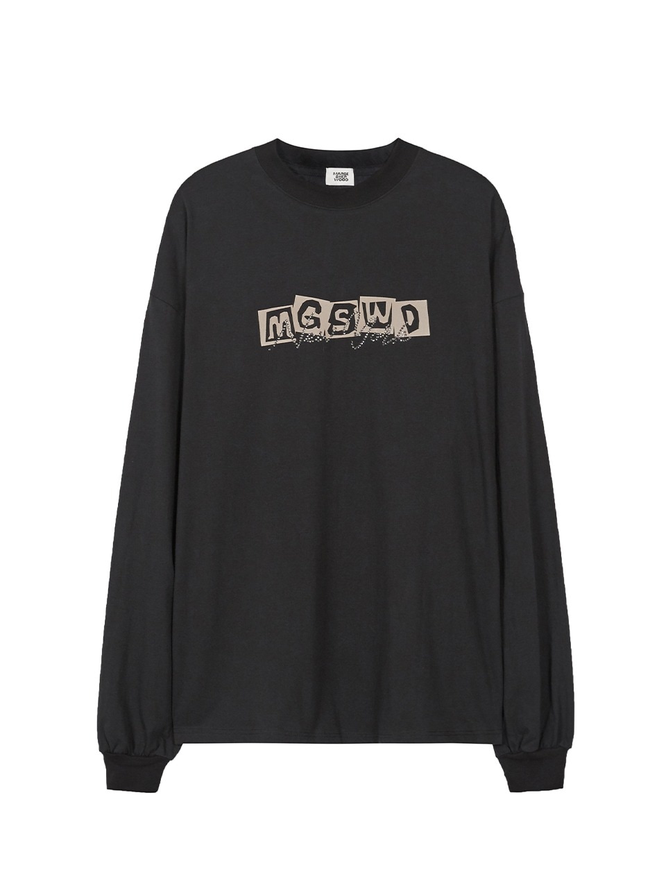 【MARGESHERWOOD】 NEW YORK CRYSTAL-CUT LONG SLEEVE : BLACK