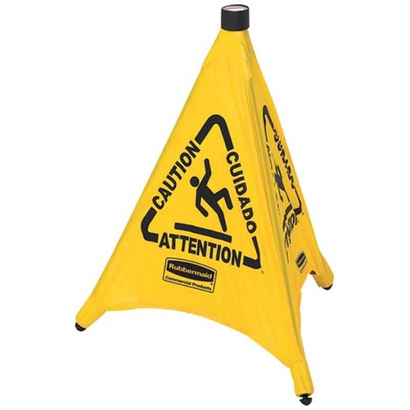 ニューウェルラバーメイド社　ラバーメイド ポップアップセーフティコーン イエロー　9S0004
