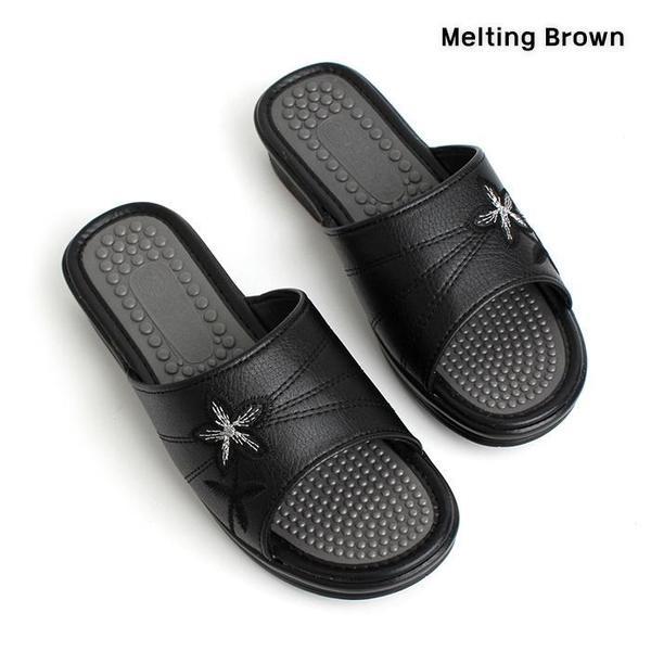 女性カジュアルデイリー厚底指圧スリッパ2色