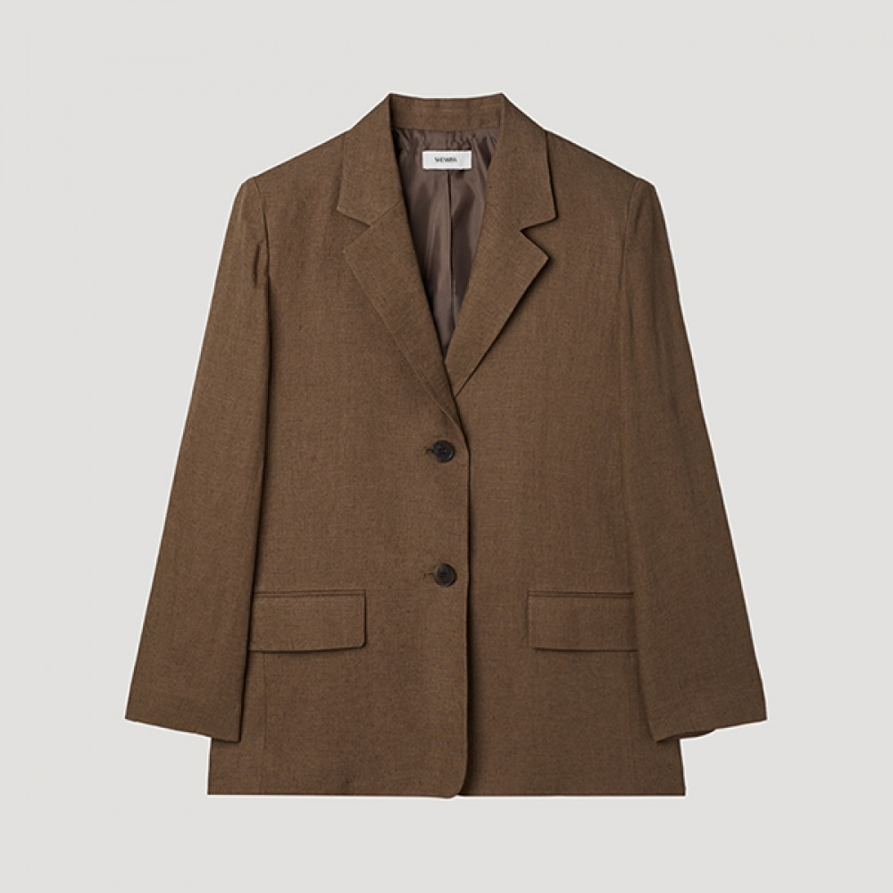 [シューミス] リネンシングルツーボタンジャケット_SWWJKP21030