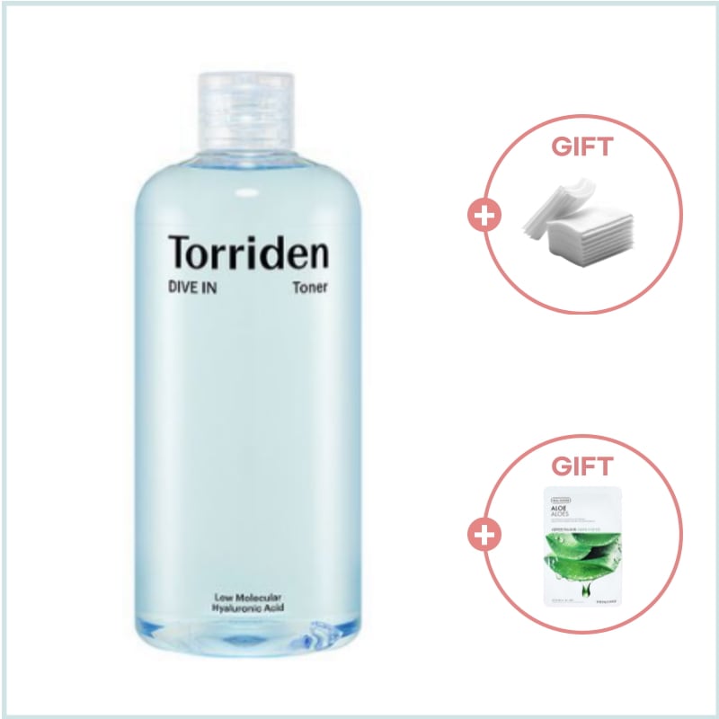 ダイブイン低分子ヒアルロン酸トナー500ml大容量(+コットン60枚)