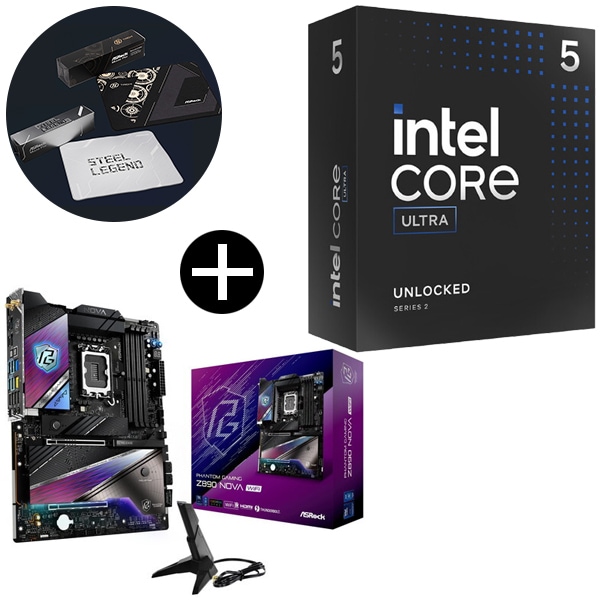 Core Ultra 5 245K CPU + ASRock Z890 Nova WiFi マザーボード + ASRockオリジナルマウスパッド セット