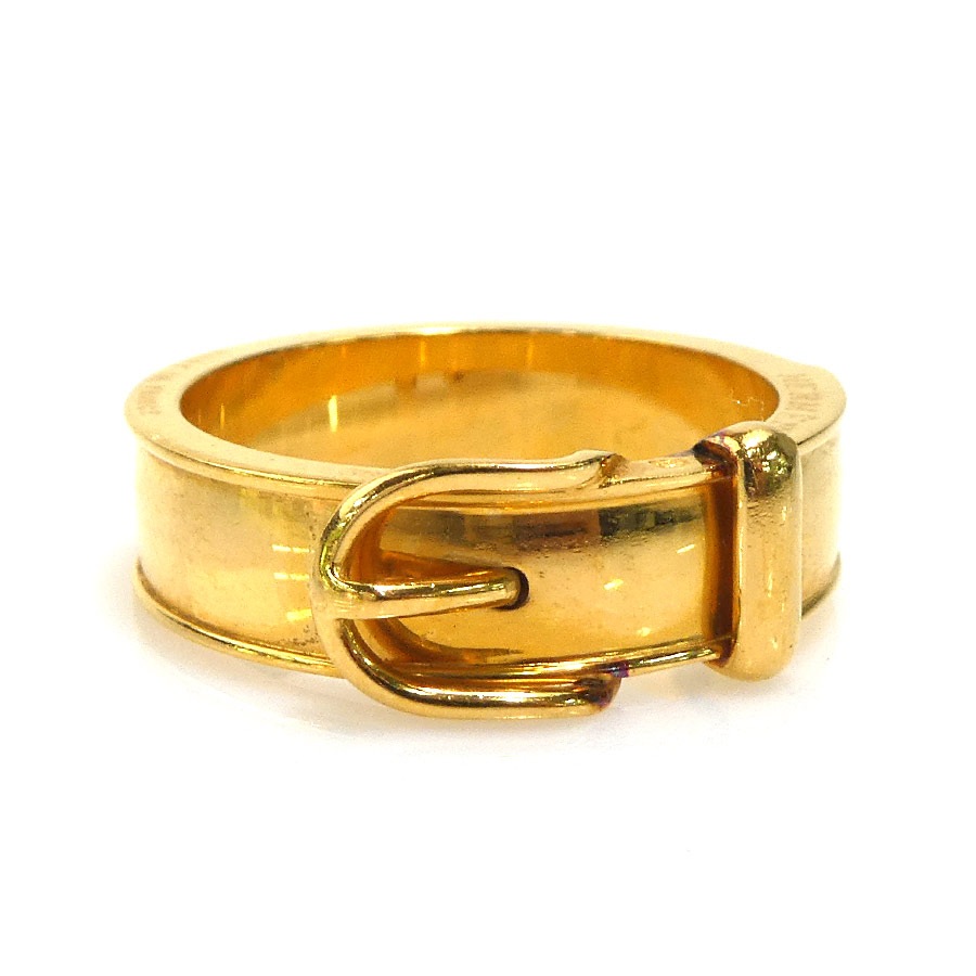 エルメス HERMES スカーフリング ベルトモチーフ メタル ゴールド レディース e61474a