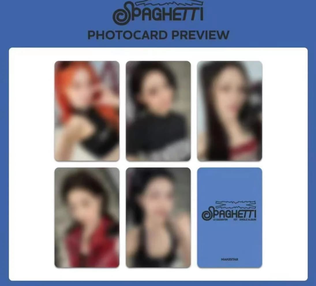 LE SSERAFIM SPAGHETT 中華 MAKESTAR ms 4.0 特典 全員５枚セット