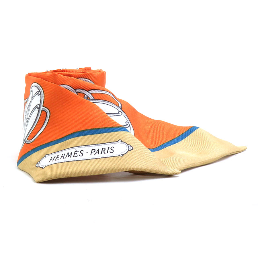 エルメス HERMES スカーフ ツイリー シルク オレンジ/マルチカラー レディース e60406a 13,912円