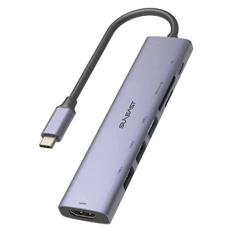 USB PD対応 ドッキングステーション/USBハブ［バスパワー /7ポート /USB 3.2 Gen1対応 /USB Power Delivery対応］　SE-DSRC71A3MSDP