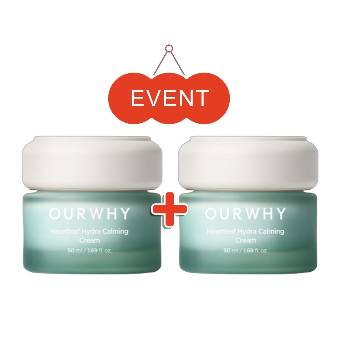 [OURWHY] ハートリーフハイドラカーミングクリーム 50ml＋50ml ジェルクリーム 抗酸化 高速吸収 肌の保護 皮膚鎮静 韓国正規品 K-beauty