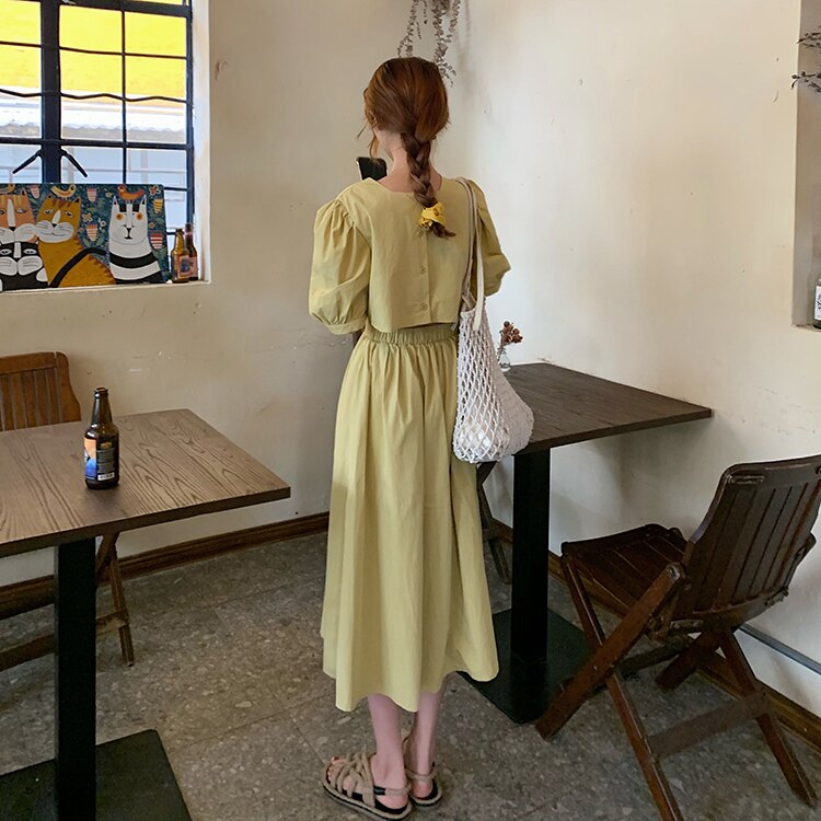 2色 レトロ風 ワンピース 半袖 春夏 カジュアル ロング aライン シャツワンピース aライン Aライン フレア ミモレ ミモレ丈 ロング ロング丈 7分丈 ミディアム丈 ミドル丈 レギュラー丈 五