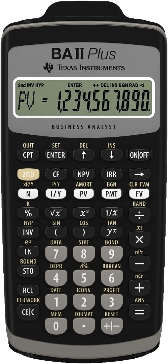 TEXBAIIPLUS - Texas Instruments BA-II Plus Adv. Financial Calculator by Texas Instruments