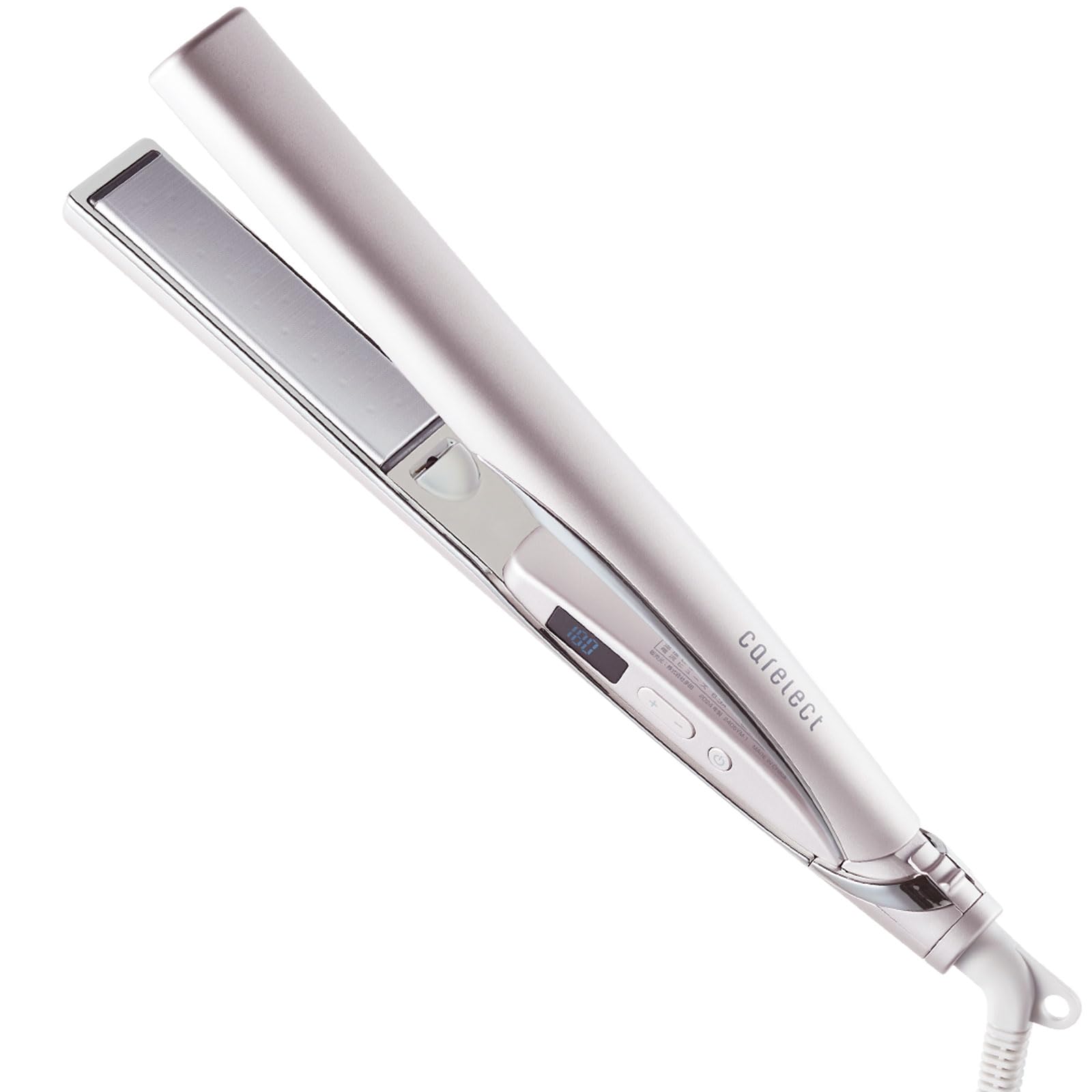 carelect ストレートアイロン ケアレクト スムースケアアイロン 25mm ローズミスト by pluseau プリュスオー 海外対応 自動電源OFF 17段階温度調整