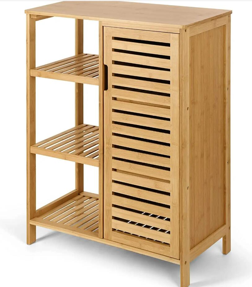 3層棚ラック付き木製収納キャビネット引き出し付き自立型木製収納ラックリビングルーム家具キッチンキャビネット 13,860円