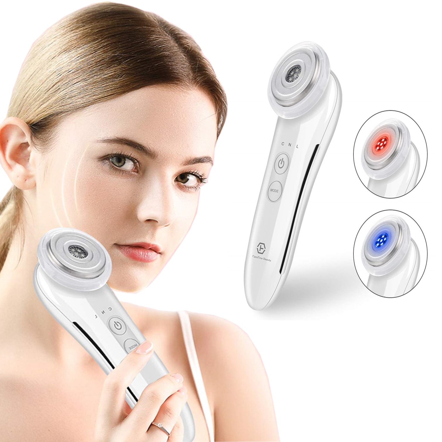 1台6役最強な複合美顔器です イオン導入美顔器 イオン導出 超音波振動 温熱 EMS微電流 光エステ LED 毛穴 汚れとり 毛穴の黒ずみ たるみ シミ ニキビ 保湿