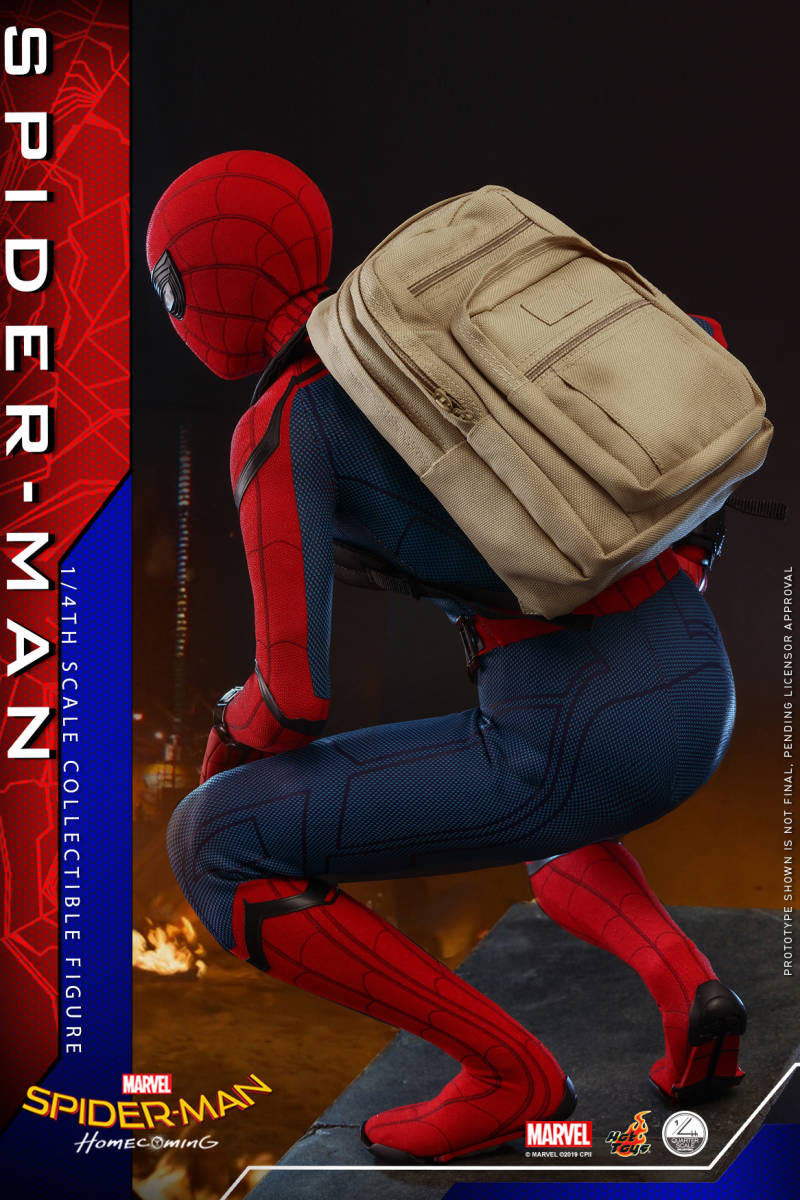 新品未開封HOTTOYS ホットトイズ１／4 QS014b 『スパイダーマン：ホームカミング』 　スパイダーマン フィギュア Homecoming - Spider-Man