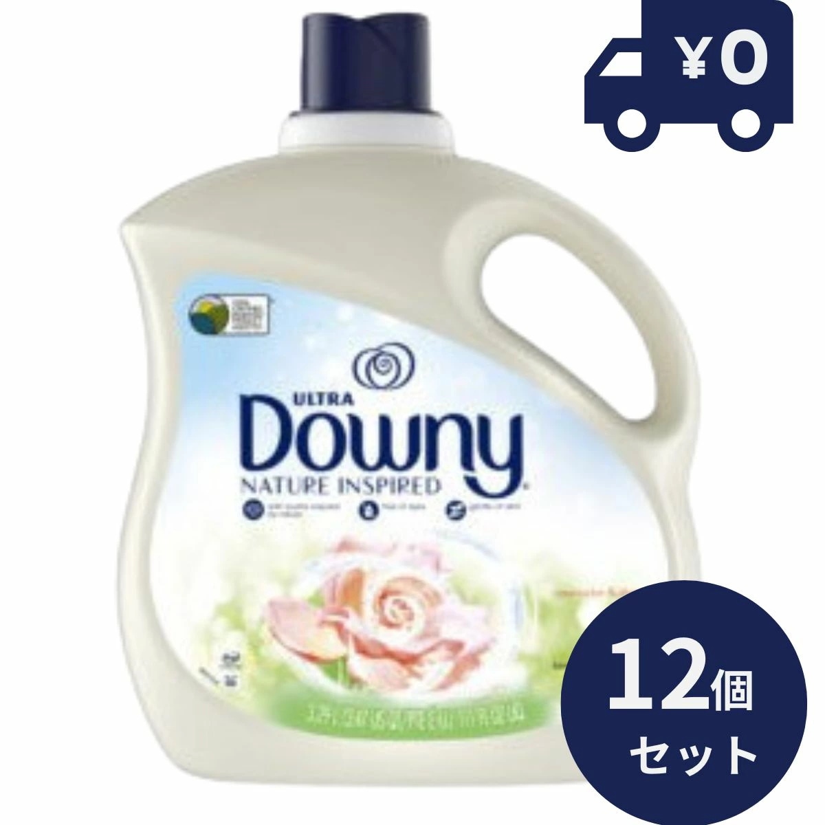 ダウニー ネイチャーブレンド ローズウォーター&アロエ 111oz 3290ml 12個セット 液体柔軟剤 濃縮タイプ ダウニー downy 大容量 本体 特大 洗濯 ボトル ランドリー 液体
