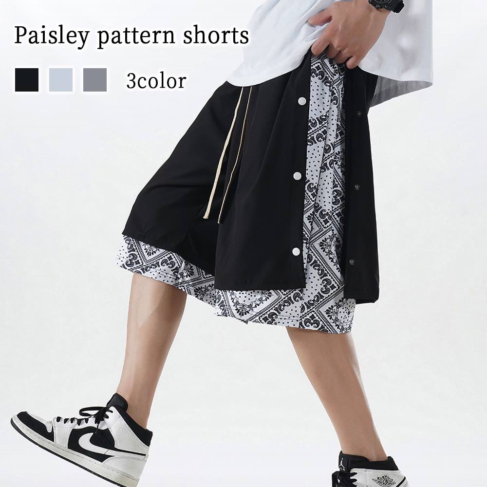 ショートパンツ メンズ ペイズリー柄ハーフパンツ コーデ 春 おすすめ 秋 スポーツウェア スポーツ 丈 サーフパンツ 赤 あったか ハーフパンツ デニム スポーツウエア 夏 ルームウェア 短パン 黒