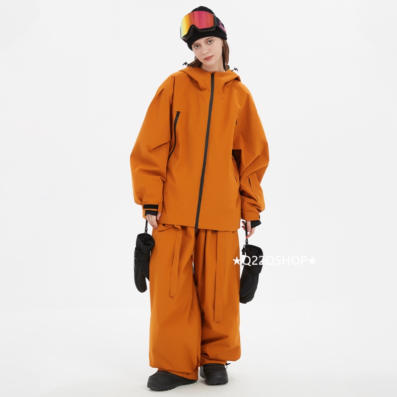スノボウェア 2025 上下セット メンズ レディース ズボン パンツ アウター ジャケット 無地 ウサギ耳 3L ウィンタースポーツ スノーボードウェア スキーウェア スノーウェア 防水防寒 韓国風