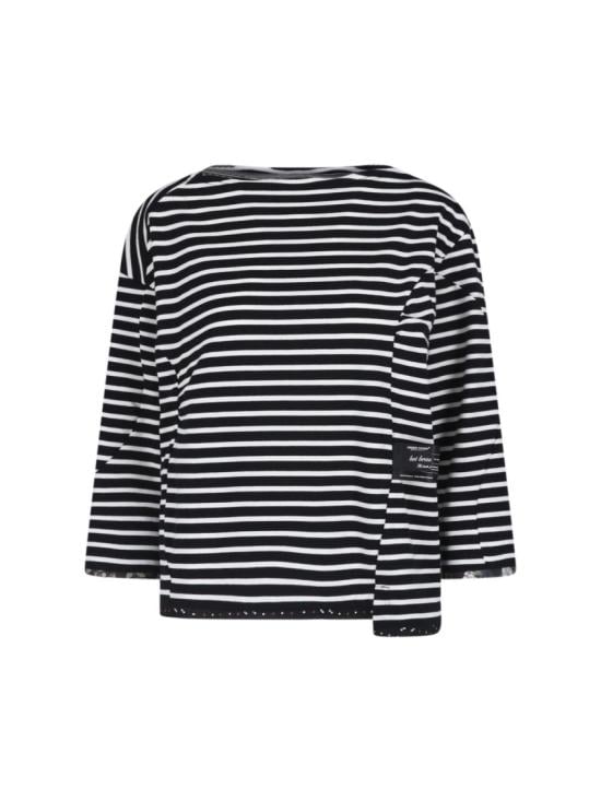 UNDERCOVER Women Tops UC1F1802 1BLK BORDER Black