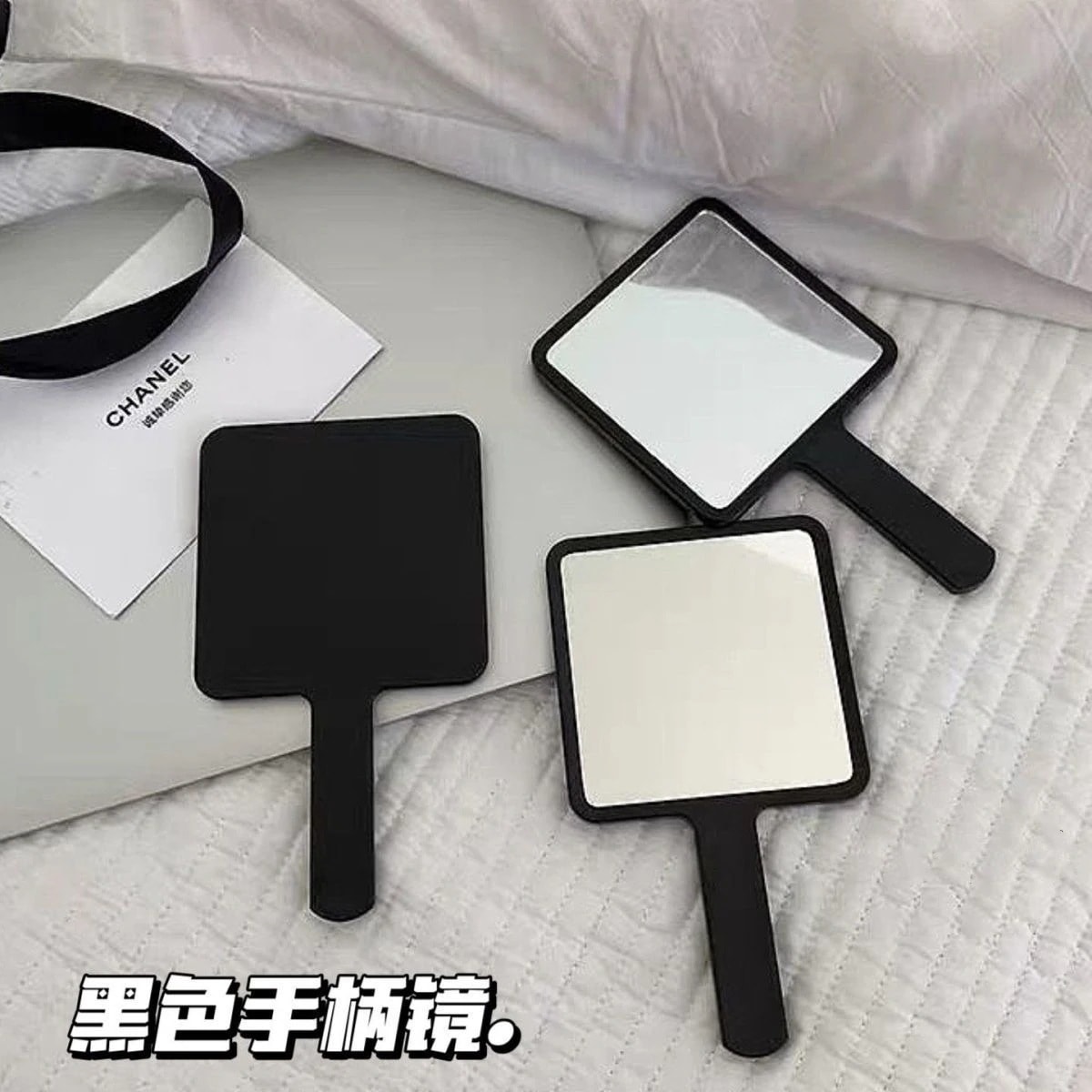 【200点セット】【送料無料】シンプルなハンドルミラー高級便利な化粧直しミラー乙女心の小さな鏡手持ち化粧鏡