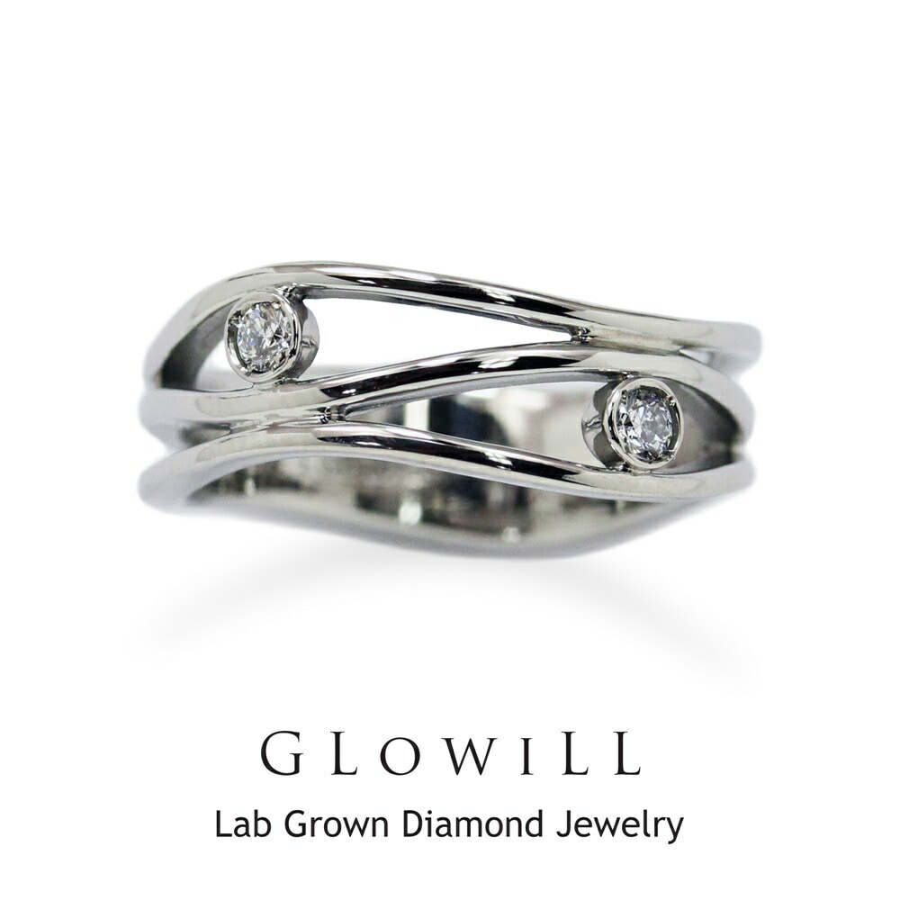 グローウィル 指輪 レディース ステンレス リング おしゃれ シルバー ラボグロウン ダイヤモンド 選べるサイズ 9号 11号 13号 シンプル おしゃれ プレゼント 女性 結婚祝い 結婚記念 誕生日