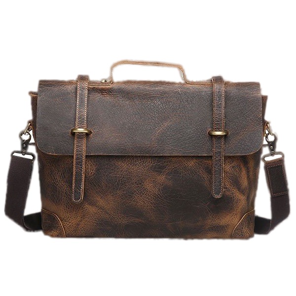 ショルダーバッグ ビジネス 牛革 斜め掛け ハンドバッグ 2way 男女兼用 軽量 大きめ