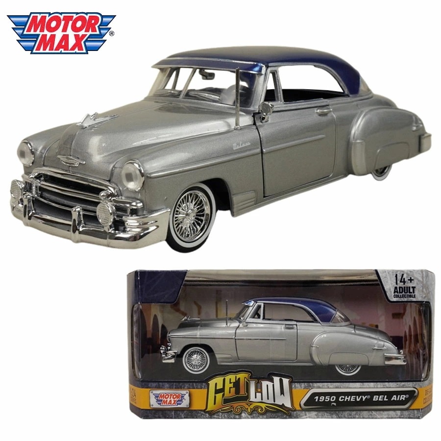 ダイキャスト 1/24 箱入り ミニカー1950 CHEVY BEL AIR MOTOR MAX GETLOW 1:24 DIE-CASTシボレー ベルエアー NAVY/SILVER 6,011円