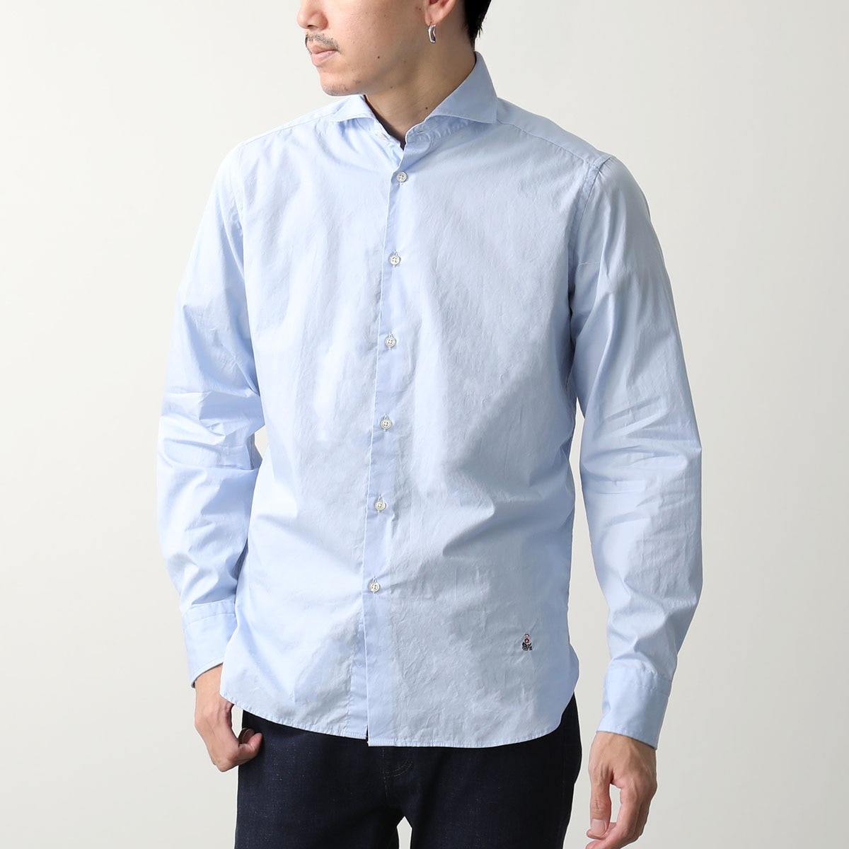 GUY ROVER ギローバー シャツ 3950V2210L 552800 メンズ カッタウェイカラー レギュラーフィット コットン ワンポイント刺繍 02