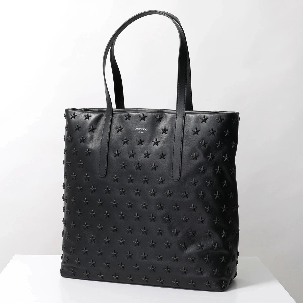 Jimmy Choo ジミーチュウ トートバッグ PIMILICO/S N/S U OAJ ピムリコ / S ノースサウス メンズ レザー スタースタッズ 鞄 BLACK/GUNMETAL