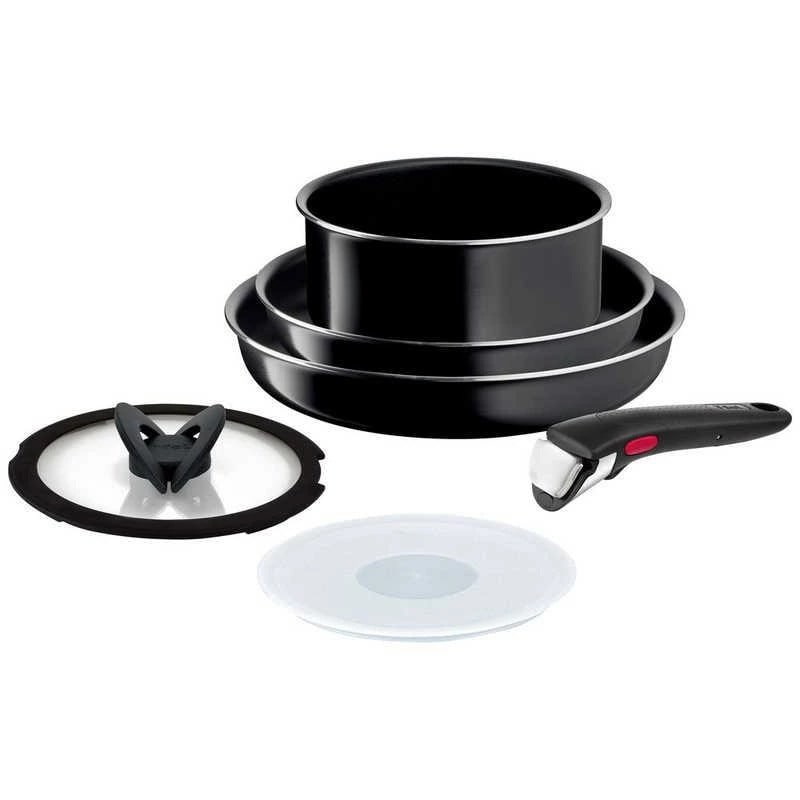 ティファール T-fal フライパンセット ブラック インジニオネオ ハードチタニウムインテンス セット6 L43890 ガス火専用IH 不可 送料無料 tfal 取っ手が取れる コンパクト収納