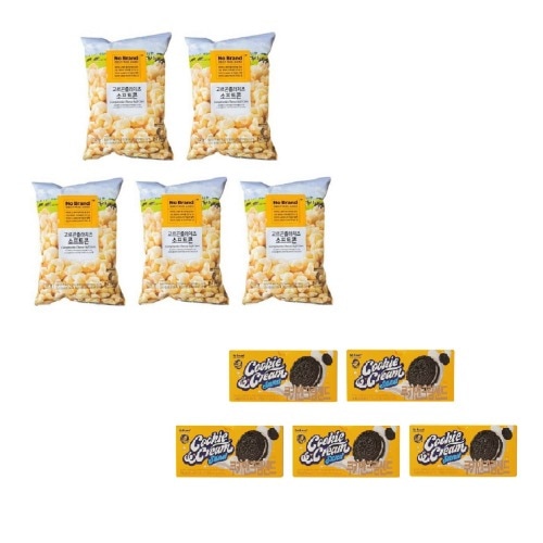 ノーブランドゴルゴンゾラチーズソフトコーン150g x 5個+クッキークリームサンド744g x 5個学校事務所