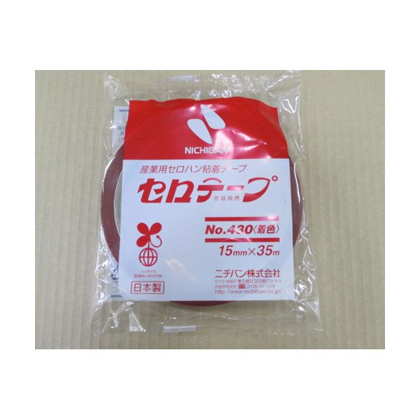（まとめ）ニチバン セロテープ No.430赤 15mmx35m 4301-15[x30セット]