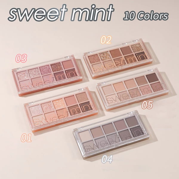 Qoo10] sweet mint 【限定】マット 10色 アイシャドウパレ