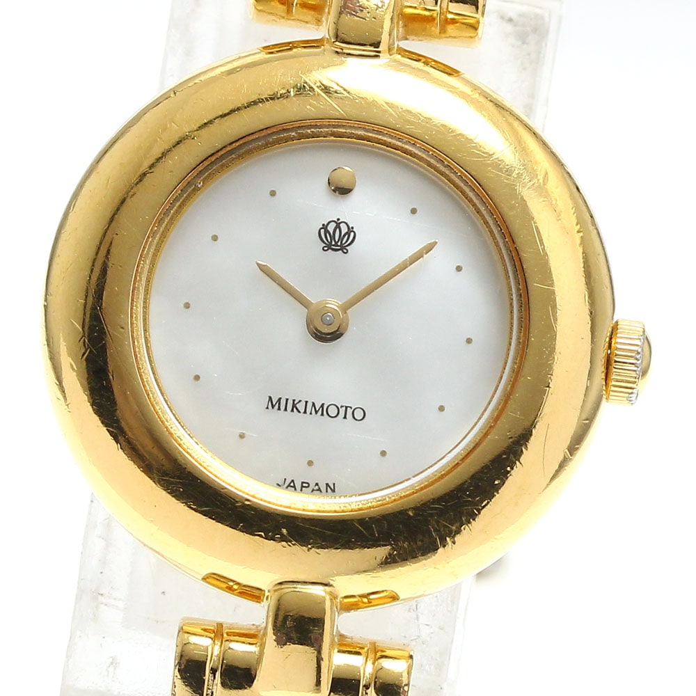 ミキモト MIKIMOTO 4N20-0941 2重パールウォッチ JAL限定 クォーツ レディース _889141【中古】