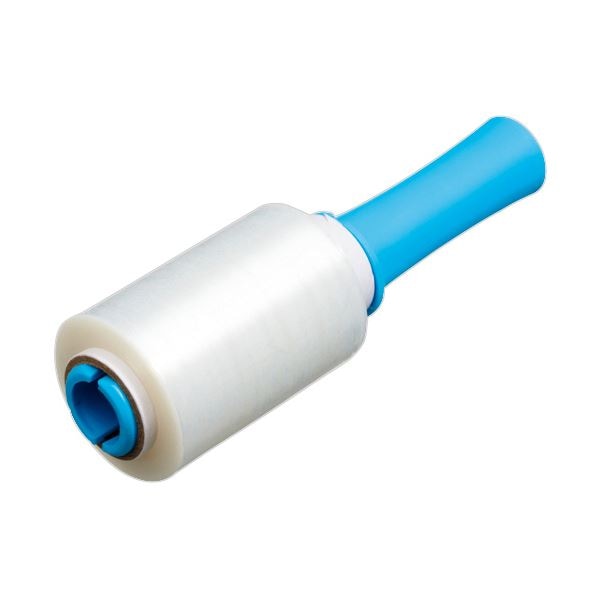 クラフトマンミニストレッチフィルム ハンディ付 青 0.012mmx100mmx200m CF-MSF-H 1セット（10巻）