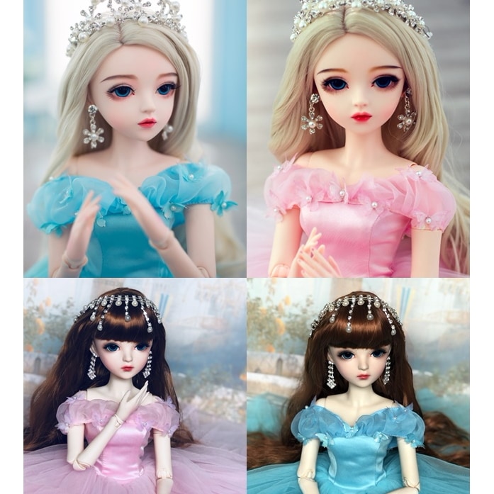 球体関節人形シンデレラ ウエディングドレス人形可動関節人形 1/3 関節人形 BJD ドール人形