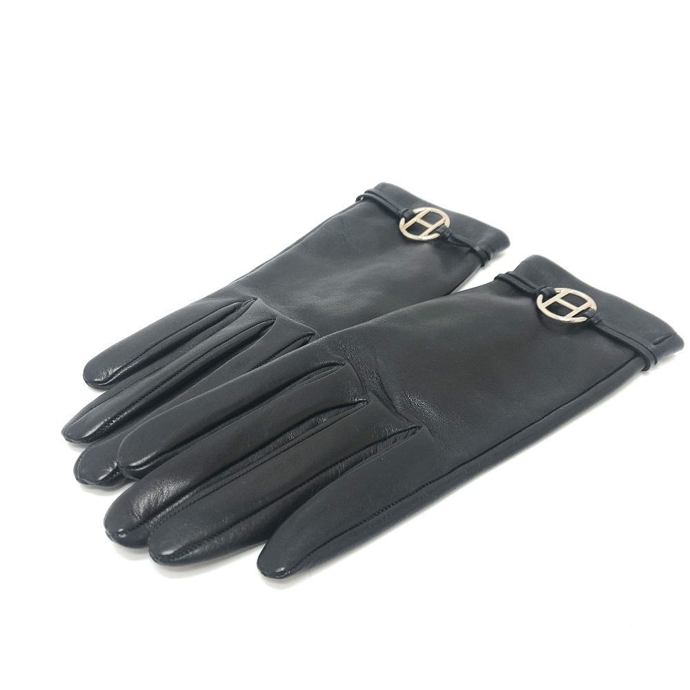 グローブ Hロゴ 手袋 アパレル小物 レザー レザー ブラック