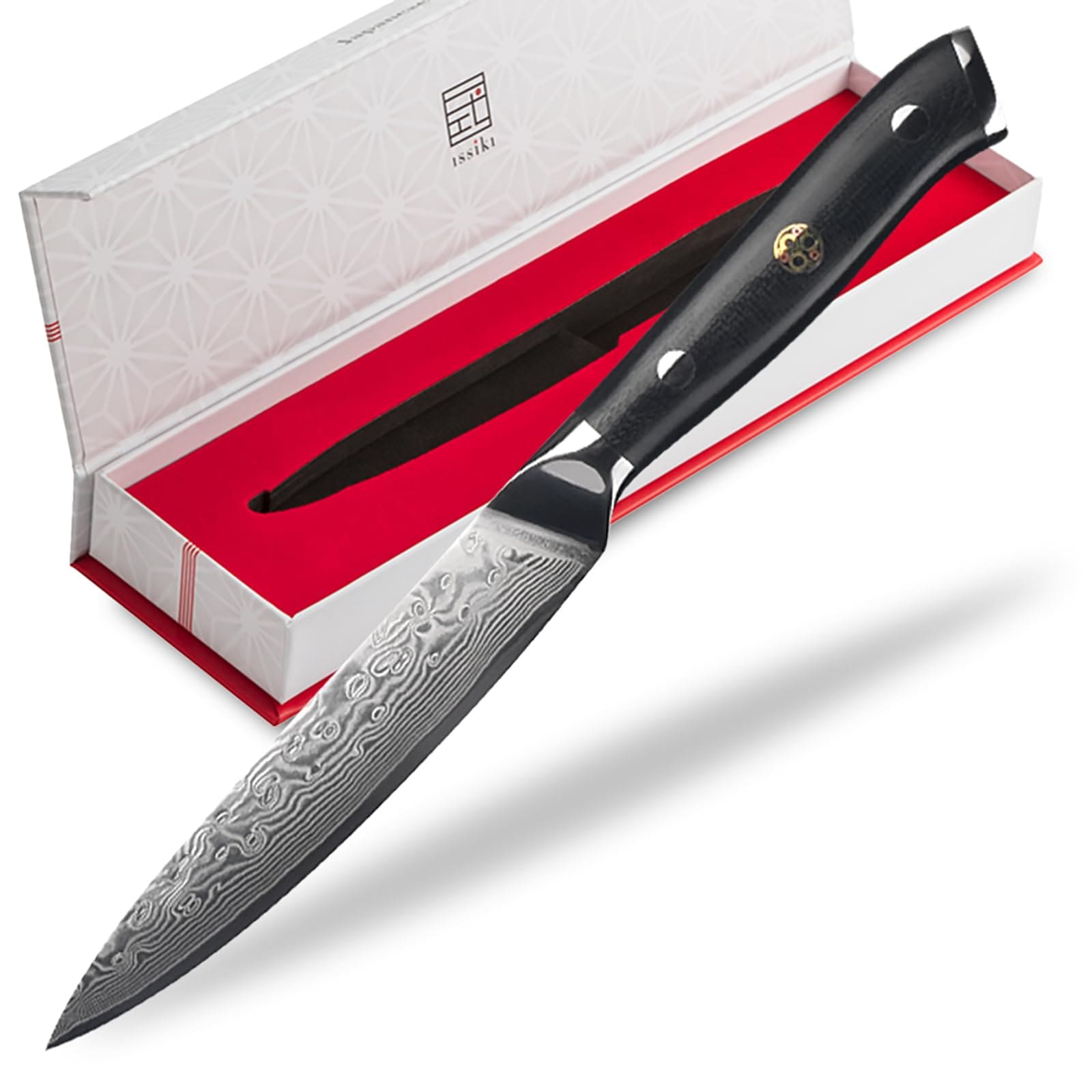 包丁 ペティナイフ ダマスカス VG10 120mm ステンレス ほうちょう 小さい 果物 フルーツ プレゼント キャンプ 小刀 両刃