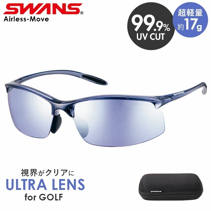 SWANS スワンズ スポーツサングラス SAMV-0714 通販 スポーツ サングラス ゴルフサングラス メガネ めがね 眼鏡 耐衝撃性 ドライブ 運転用 Airless-Move 軽い 軽量 フィ