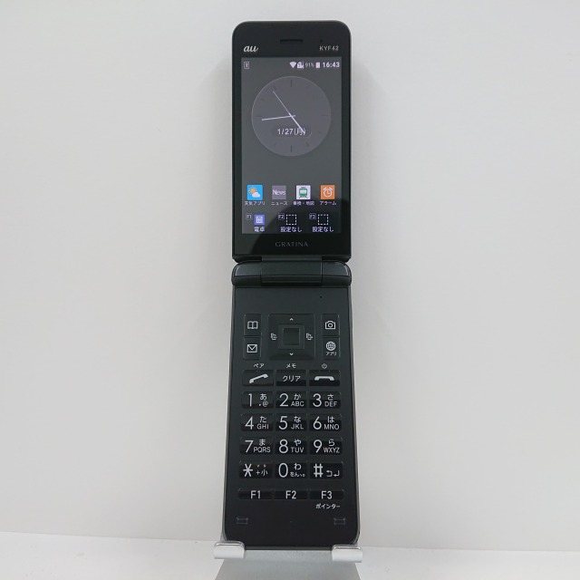 GRATINA KYF42 au ブラック 送料無料 本体 c09688 【中古】