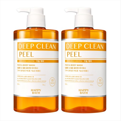 ディープクリーン AHA BHA 角質ケア ボディウォッシュ シトラスの香り 900g x 2個 (鎮静/弾力/保湿/栄養供給/活力/光彩/しわ防止)