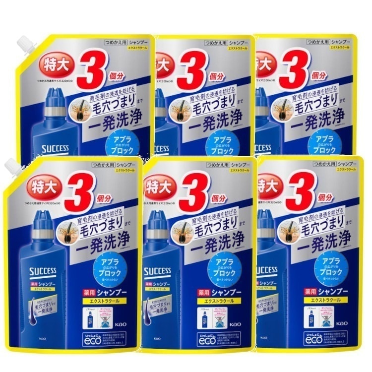 サクセスシャンプー詰替大容量 960ml×6個セット 花王 詰め替え シャンプー つめかえ用 メガ割